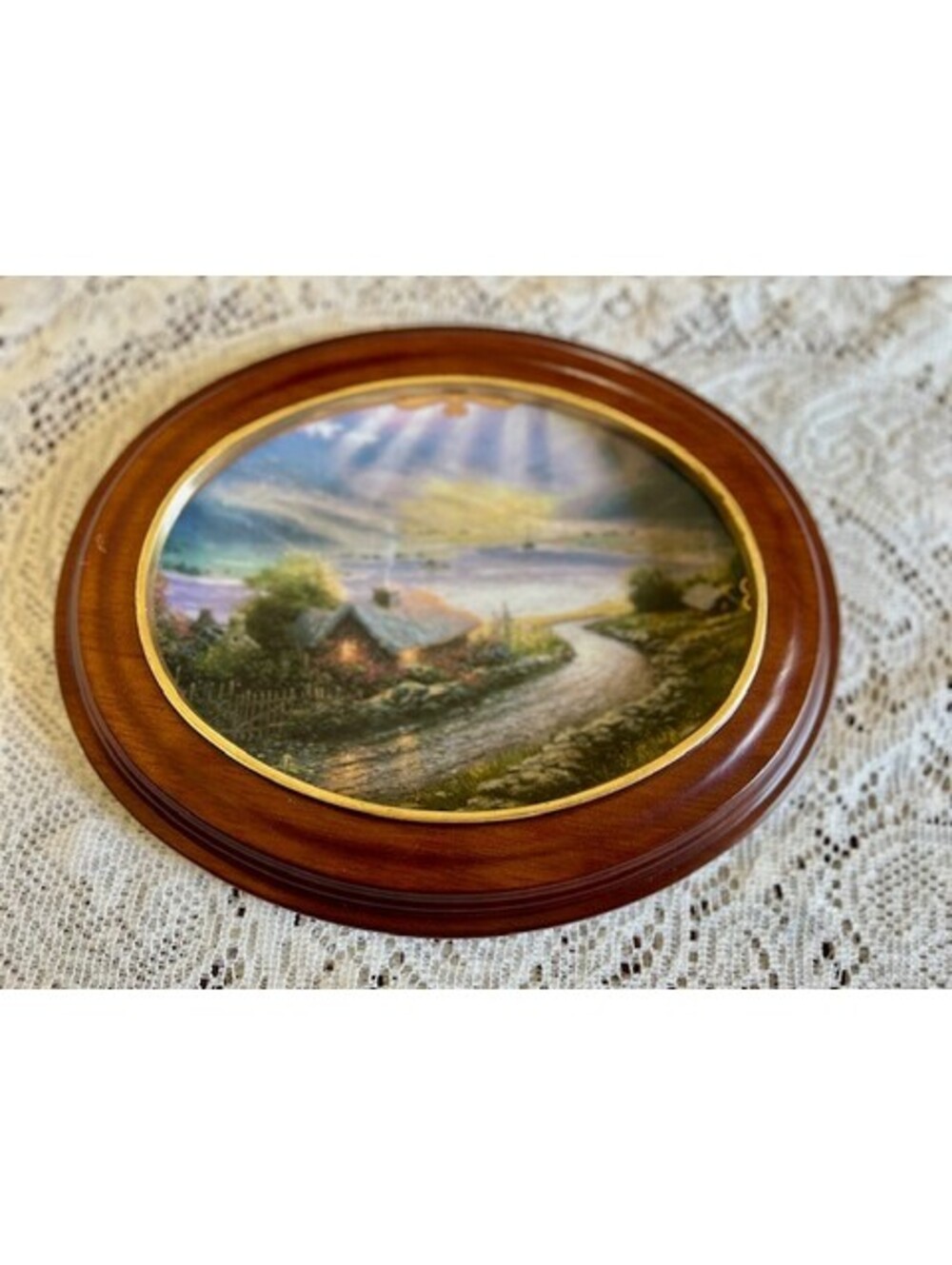Bradex Emerald Isle Cottage Decorative Porcelain Plate by Thomas Kinkade